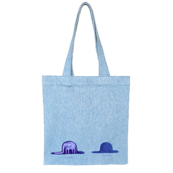 Cotten-Totebag-Blue-Jean-Basic توتبگ جین آبی روشن-این یک کلاه نیست - Image 1